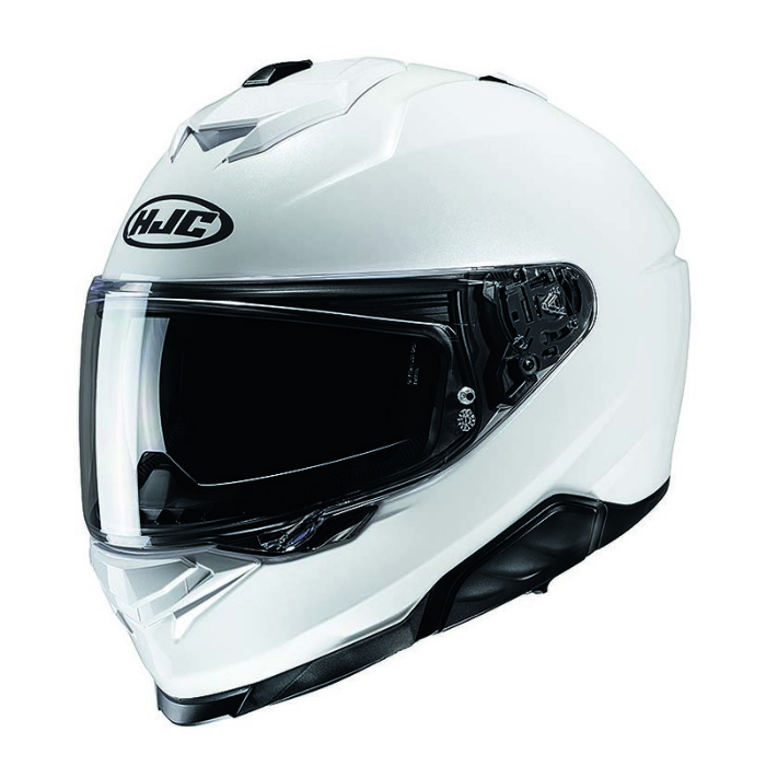 MC-hjelm fullface – HJC I71 Pearl White