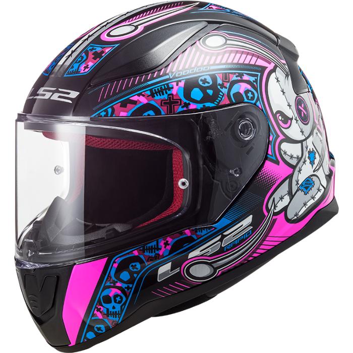 MC-hjelm fullface – LS2 Rapid Mini Voodoo Black/Pink