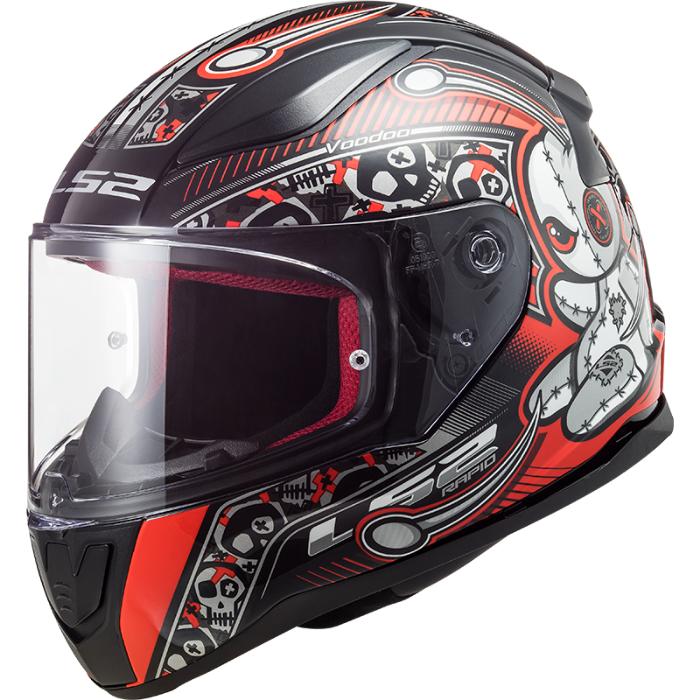 MC-hjelm fullface – LS2 Rapid Mini Voodoo Black/Red